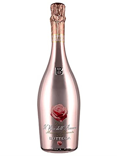 Vino Spumante di Qualità del tipo Aromatico Petalo Il Vino dell'Amore Manzoni Moscato Rosé Bottega 0,75 ℓ