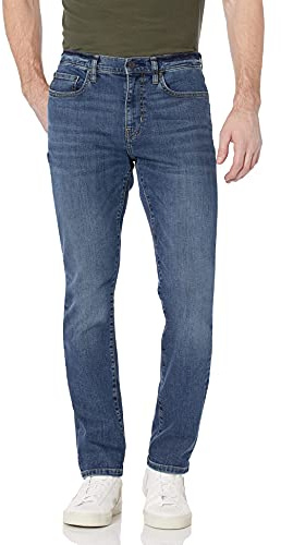Amazon Essentials Men's Jeans Slim Fit Stretch - Discontinued Colors, Medium Wash, 42W x 30L