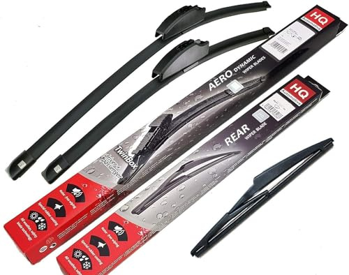 HQ Automotive Wiper Blades for Toyota Prius (2016-2021) Front Rear Kit, Adc61-821|Hq16P