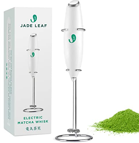 Jade Leaf Matcha - Electric Matcha Whisk & Milk Frother - Barista Style Preparation for Foamy Green Tea & Lattes - Great Gift idea
