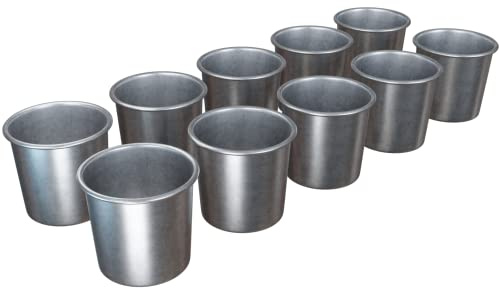 Lot 10 Seamless Metal Votive Candle Molds