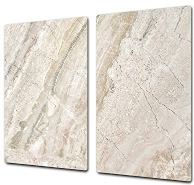Cubre vitro resistente a golpes y arañazos - Tabla de cortar de vidrio templado - Encimera de trabajo – UNA PIEZA (60 x 52 cm) o DOS PIEZAS (30 x 52 cm); D22 Canicas 2 Série