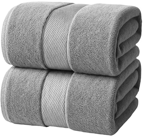 Infinitee Xclusives Badetuch groß – 2er-Packung – 90 x 180 cm | 100 % Baumwolle – Badetuch Groß– Weich, saugfähig & schnell trocknend Saunatücher– Ideal für Badezimmer, Spa & Hotel