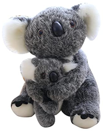 JAWSEU Koala Kuscheltier 30cm, Plüschtier Koala Mutter mit Baby, Niedliche Koala Plüschpuppe Weich Plüsch Spielzeug Plüschtier für Kinder und Baby