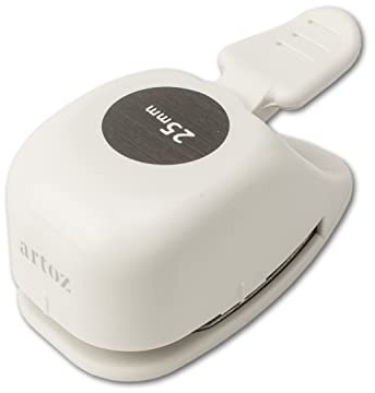 ARTOZ Stanzer - runder Kreis Durchmesser 2,5 cm - Papierstanzer, Locher, Motivstanzer zum Basteln, für Etiketten, Tischdekorationen, geeignet von 140 g/m² bis 250 g/m²