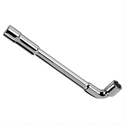 Vokenforu Socket Wrench 10mm, 1 Pcs Socket Spanners, L Shaped Spanner, Angled Head Wheel Nut Socket Wrench, Metric Hex Spanner
