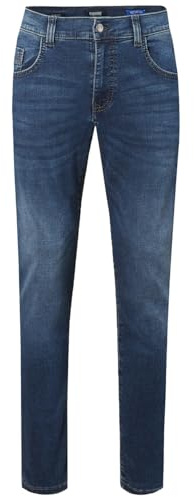 PIONEER AUTHENTIC JEANS Herren Jeans Rando | Männer Hose | Regular Fit | Blue Denim/Washed Washed | Blue/Black Used Whisker 6805 | 34W - 30L