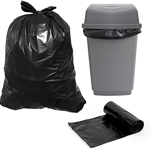 Bin Bags 70l Pack Of 20 Bin Liners Extra Strong Refuse Sacks Heavy Duty Black Garbage Bag Leak Proof Tear Free Trash Bag Thick Kitchen Waste Dustbin Bags For Home, Diy Garden, Office