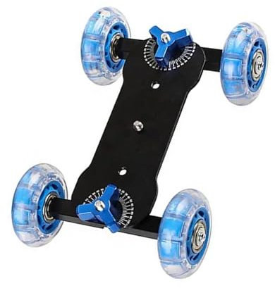 Dolly Skater, axe réglable pour rail vidéo de bureau pour appareil photo reflex numérique avec vis 1/4