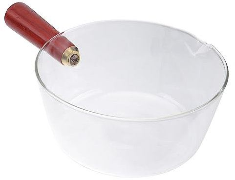 MAGICLULU 1pc Glass Noodle Bowl Handle Food Storage Container for Noodles Rice Desserts and Salads Capacity for Home Parties and Restaurants