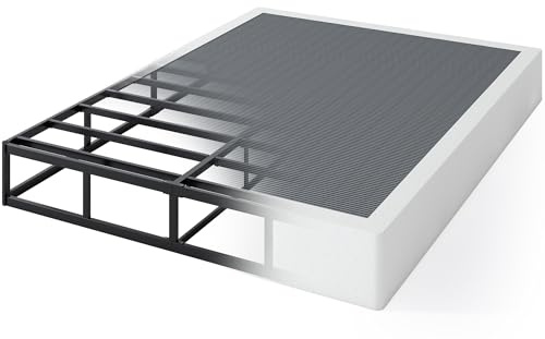 QEROMY 9 Inch High Profile Box Spring, Sturdy Metal Frame Mattress Foundation, Easy Assembly, Quiet & Noise-Free, Full Size