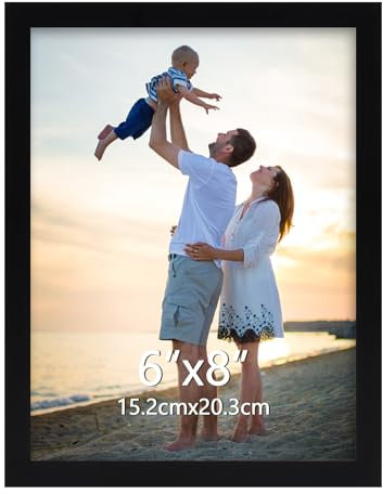 EYMPEU Cadre Photo 15x20 CM avec Passe-Partout pour Placer 13x18 CM ou 15x20 CM Photo pour Accrocher au Mur ou La Table