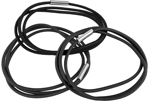 YUXIANLB Lot de 3 bandes élastiques en caoutchouc durables pour poubelles de 40 à 100 litres, pour la maison, le bureau, l'école (noir)