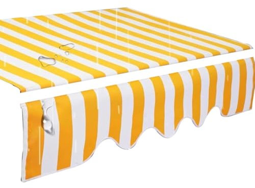ZIUSFAC Ersatz Markisentuch 200x150cm Markisenstoff Einziehbar Markise Stoff Markisenbespannung Sonnenschutz Ersatzstoff Für Terrassenmarkise - Ohne Rahmen((16x13ft) 5x4m)