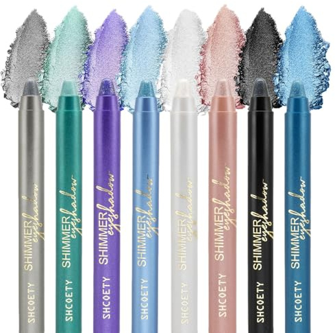 Welhammsae 8 Pezzi Ombretto Sticks Set - Matita in Crema, Glitter Occhi Matte Shimmer, Lunga Durata, Colore Ricco per un Trucco Occhi