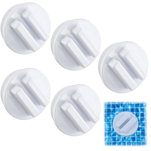 QWORK® 5 Stück 1.5-Zoll Poolrohrstopfen Set, Rohrstopfen mit Dichtungs O-Ring, Rücklaufleitung Ablassschraube für Pools