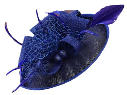 SMTCM Fascinator Hut Damen Feder Mesh Stirnband Pillbox Hut Braut Haarschmuck 20er Jahre Schleier Vintage Haarclip Hochzeit Haarreif Tee Party Headwear Kopfschmuck für Karneval Cocktail Cosplay