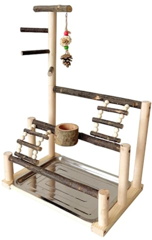 Parco giochi per uccelli – Parrocchetto, Stand per posatoio, Supporto per parco giochi per pappagalli, Palestra giochi interattivo | Cavalletto per pappagalli, Sala giochi, per gabbie