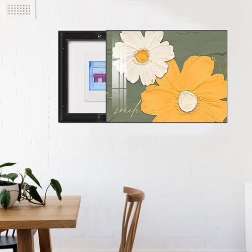 Indoor Electrical Meter Cover, Electric Box Covers for Wall, Indoor Waterproof Electrical Distribution Box Decorative Box, Hanging Pictures Decorative Lid, Restaurant Home Use (Color : Style