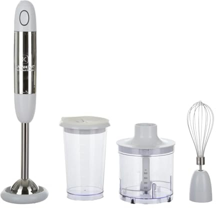 Set frullatore a immersione bianco 400 W con accessori