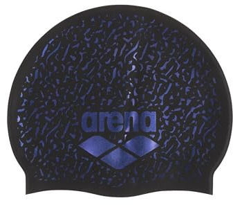 Arena Cuffia da nuoto unisex in silicone, per donne e uomini, fitness, nuotatori, allenamento intensivo, durevole, morbida, elastica, colore: nero/prugna