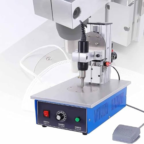 Saldatrice a ultrasuoni per plastica, 1200 W, per indumenti protettivi, saldatrice a punti in nylon da 9 mm con pedale elettronico per una saldatura efficiente