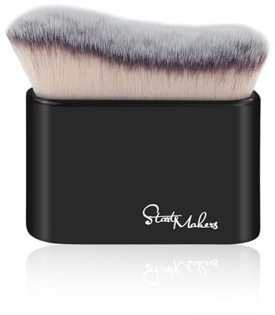 Start Makers Pennello Autoabbronzante Corpo, Pennello Fondotinta & Trucco Kabuki per Liquid, Creme, Polvere, Senza Striature, Bronzer e Contouring Spazzola abbronzante (Nero)