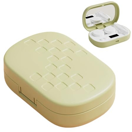 Ultrasonic Lens Cleaner Machine, Soft Interaction Care Device, 3.86x2.6x3.54 pollici Ricaricabile Intelligent Cleaning Case, 5 modalità, Soluzione Soak Station, for Adults, Family