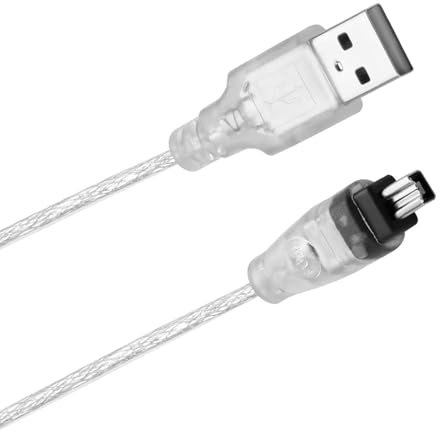 Atshld Cavo da Firewire IEEE 1394 a USB, Cavo Adattatore Firewire IEEE 1394 a USB per Sony DCR-TRV75E DV, Compatibile con iLink, Cable Firewire Mini dv Usb, Cavo USB a 1394 4 pin iLink 1.5 m