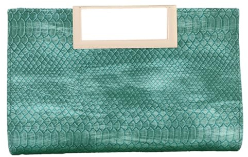 SUKUTU Bolso de noche de Mujer Polipiel con motivo de cocodrilo Bandolera Noche Bolso de hombro para mujer, Verde