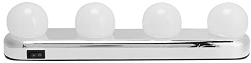 LUCKDANO Kit de iluminación LED para maquillaje con 4 bombillas: luz versátil para espejo con 4 bombillas LED para una fácil instalación en el baño o la sala de estar. Diseño inalámbrico
