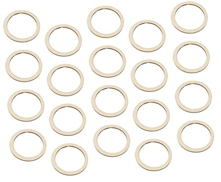 EPIGEIST Set Da 50 Pezzi Di Cerchi Rotondi in Legno Artigianale Da 7,5 Cm, Dischi in Legno Lisci Per Decorazioni Fai Da Te e Ciondoli, Per Attività Creative e Lavoretti Artistici