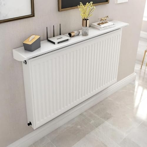 LHKveritas Regal über Heizkörper, 60–160 cm, Staubschutz für Heizkörper, Verkleidung Heizkörper, Heizkörperabdeckung Länge, Ohne Bohren, für Schlafzimmer Und Wohnzimmer