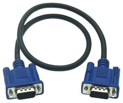 KVKITKLW 30cm 50cm VGA Cable Male To MaleBraided Shielding HDTV VGA Computer Tv Display Signal Short Cable 0.3m/0.5m/1.5m(0.5m)