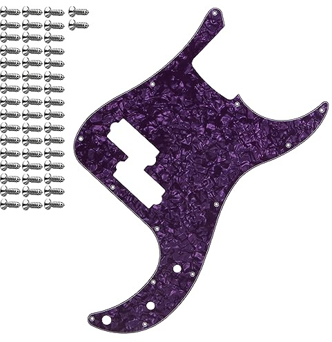 ETFBUY 13-Loch-Schlagbrett, dreilagig, P-Bass-Stil, lila Perle für Bass-Ersatz-Set