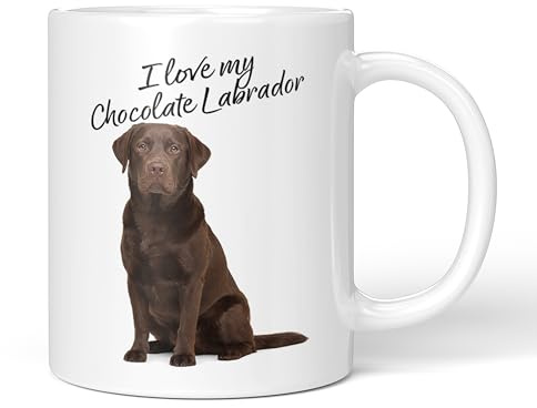 Party People Chocolate Labrador Mug - 11oz Ceramic Coffee or Tea Cup for Dog Lovers, Christmas, Birthday, Secret Santa, Mother’s Day or Father’s Day Gift 0037