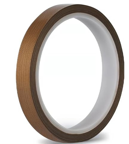 Hitzefest PTFE 13mm×10m Selbstklebendes Teflonband für Versiegelungsgeräte | Glasfaserverstärkt, isolierend und antihaftend. Rückstandsfrei, gute Haftung, für Haushalt, Gewerbe und 3D‑Druck Arbeiten