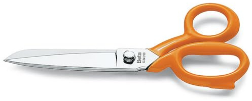 BETA - Forbici Modello Pesante Professionali 200 mm, Multiuso per Tagli Gravosi con Lame in Acciaio Inox, Struttura Robusta All Metal, Manici Antiscivolo, Utensile Taglio, 1784 200