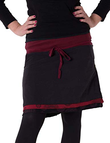 Vishes - Alternative Bekleidung - Warmer Lagenlook Fleece Rock zum Binden