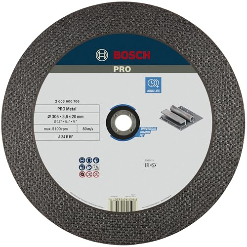 Bosch PRO Metal Trennscheibe, 300 x 3,5 x 20 mm | für Stahl, Ø 305 mm, Professional Zubehör Benzinsäge