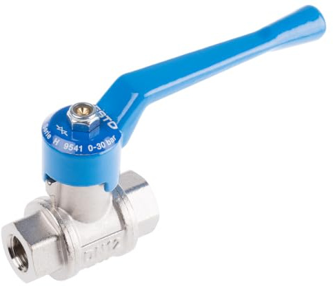 QH-1/4 (9541) Kugelhahn Ventilfunktion:2/2 bistabil Pneumatischer Anschluss 1:G1/4 Nennweite:10,0mm