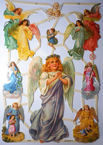 Glanzbilder Engel Liebe Glück EF 7237 Oblate Posiebilder Scrapbook Deko GWI 468
