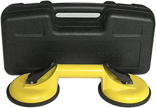 2 Kopf Saugheber, bis 60 kg, Hebehilfe, für strukturierte, Vakuum Saugheber Glasheber Glassauger Saughalter Vakuumheber Plattenheber Sauggriff