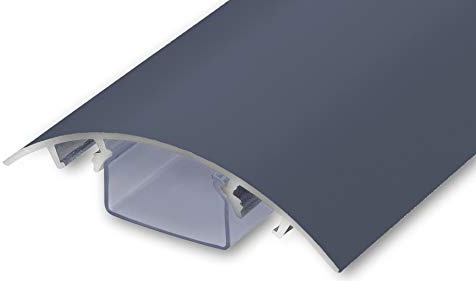 TV Design Aluminium Kabelkanal anthrazit seidenmatt RAL7016 in verschiedenen Längen von ALUNOVO Kabelschacht Kabelleiste Kabelführung Kabelmanagement (Länge: 50cm)