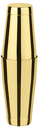 Paderno 41467G08 Shaker Boston 2 Pezzi, Inox, Oro