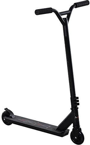HOMCOM Stunt Scooter mit 360° Lenkung, ABEC 9 Kugellager, 100mm Kunstleder Räder, Tretroller aus Aluminium Stuntscooter bis 100kg belastbar, Kickscooter Trick Roller Funscooter für Kinder ab 14 Jahre
