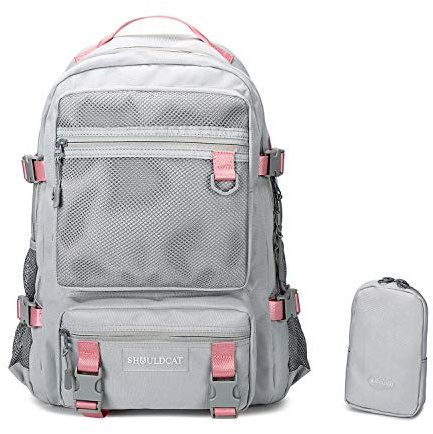 FANDARE Unisex avslappnad ryggsäck för älskare, skolväska, flickor, pojkar, skolväska, ryggsäck med pennfodral för tonåringar, resor, shopping, fest, camping, ryggsäck av slitstark polyester