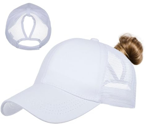 TMEOG Cappellini da Baseball Unisex, Berretto da Baseball Cappello retrò Uomo Donna Ragazze Ragazzi Cappellini Sportivi(Bianco)