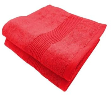 Lot de 2 serviettes de bain Coton & Bambou 600 g/m² - Douces & Aborbantes