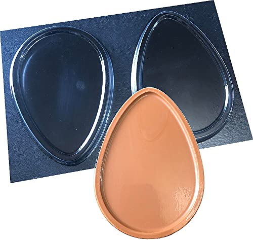 dennycraftmoulds.co.uk Framed Easter Egg Shaped Chocolate Plaque Mould Reusable Mold Make 110g Bars, Transparent